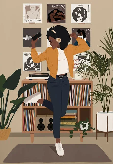 Black Couple Canvas Art: African American Wall Decor