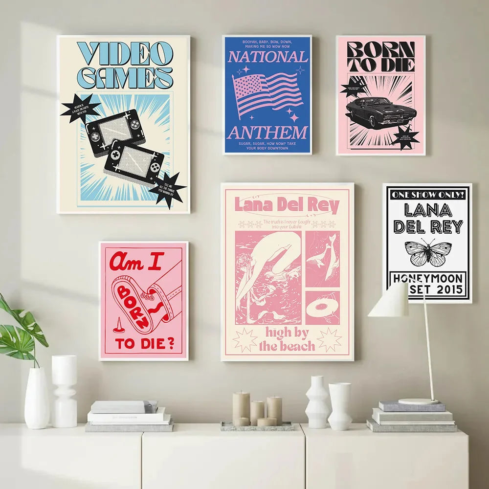 Lana Del Rey Born To Die Lyrics Canvas Poster Wall Art